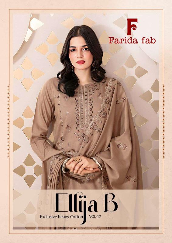 Farida fab ellija b vol-17 salwar suit material wholesale